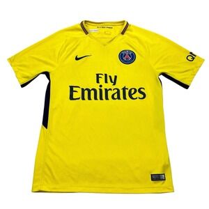 Nike PSG Jersey Kit Mens‎ Small Yellow Paris Saint Germain 2017 Soccer Football
